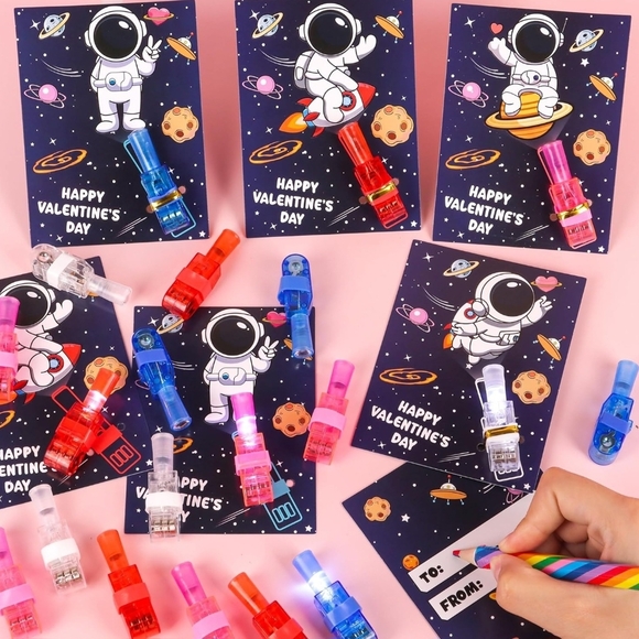 Astronaut Themed Classroom Valentines Pk Of 28 - Picture 2 of 5